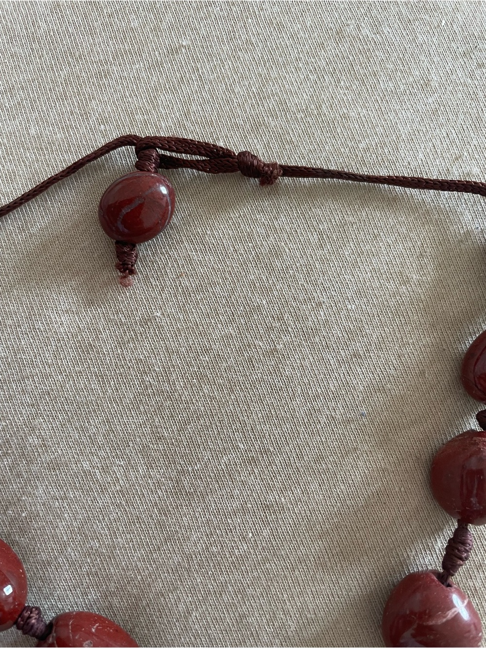 Women’s Hand-Knotted Necklace in Deep Burgundy by Unknown Brand - Picture 5 of 5